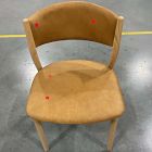 Open Box: Marcus Samuelsson Leather Dining Chair - Ludlow Leather Sesame, Blonde