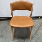 Open Box: Marcus Samuelsson Leather Dining Chair - Ludlow Leather Sesame, Blonde