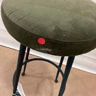 Open Box: Pierce &amp; Ward Bar Stool (30") - Deluxe Velvet Juniper, Dark Verdigris