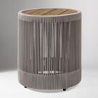 Open Box: Porto Outdoor Round Side Table (17") - Driftwood