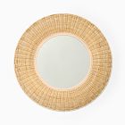 Open Box: Rattan Round Wall Mirror (24") - Natural