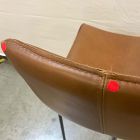 Open Box: Slope Leather Bar Stool (30") - Saddle Leather Nut, Charcoal