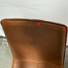 Open Box: Slope Leather Dining Chair, Set of 2 - Saddle Leather Nut, Charcoal