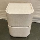 Open Box: Solstice Painted Raffia Mini Nightstand (16") - Whitewash
