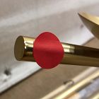 Open Box: Sphere &amp; Stem 3-Light Chandelier (20") - Milk Glass, Brass