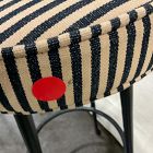 Open Box: Pierce &amp; Ward Bar Stool (30") - P&amp;W Stripe, Black Cast Metal