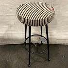 Open Box: Pierce &amp; Ward Bar Stool (30") - P&amp;W Stripe, Black Cast Metal