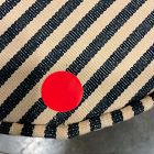 Open Box: Pierce &amp; Ward Bar Stool (30") - P&amp;W Stripe, Black Cast Metal
