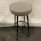 Open Box: Pierce &amp; Ward Bar Stool (30") - P&amp;W Stripe, Black Cast Metal