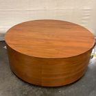 Open Box: Volume Round Drum Coffee Table (44") - Cool Walnut