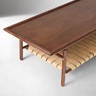 Aniya Woven Leather Coffee Table (48")