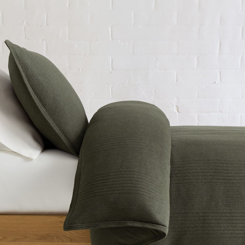 Cotton Cloud Jersey Duvet Cover & Shams - Artichoke