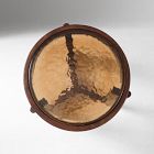 Fleurette Glass Top Side Table (14")