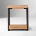 Macy Wood &amp; Metal Side Table (18")