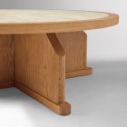 Tarin Travertine Inlay Coffee Table (36"&ndash;44")