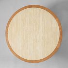 Tarin Travertine Inlay Coffee Table (36"&ndash;44")