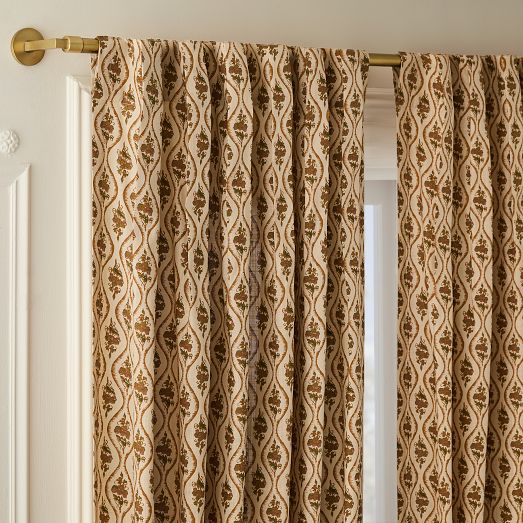 Pierce & Ward Floral Trellis Pleated Curtain by West Elm