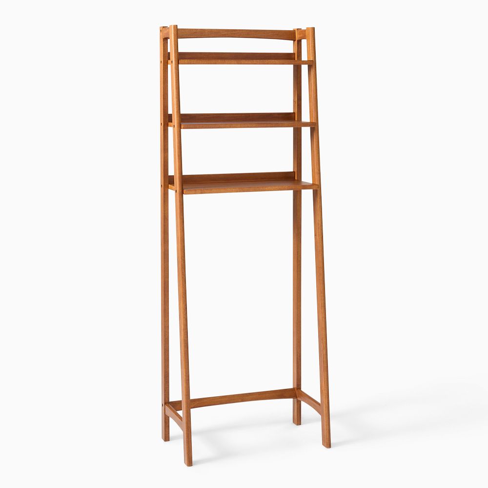 Mid-Century Over-The-Toilet Shelf - 72", Acorn