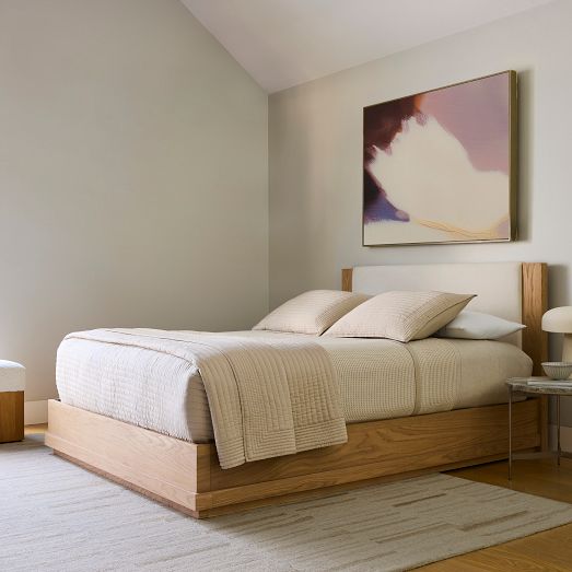 Berkely Wood & Upholstered Bed by West Elm