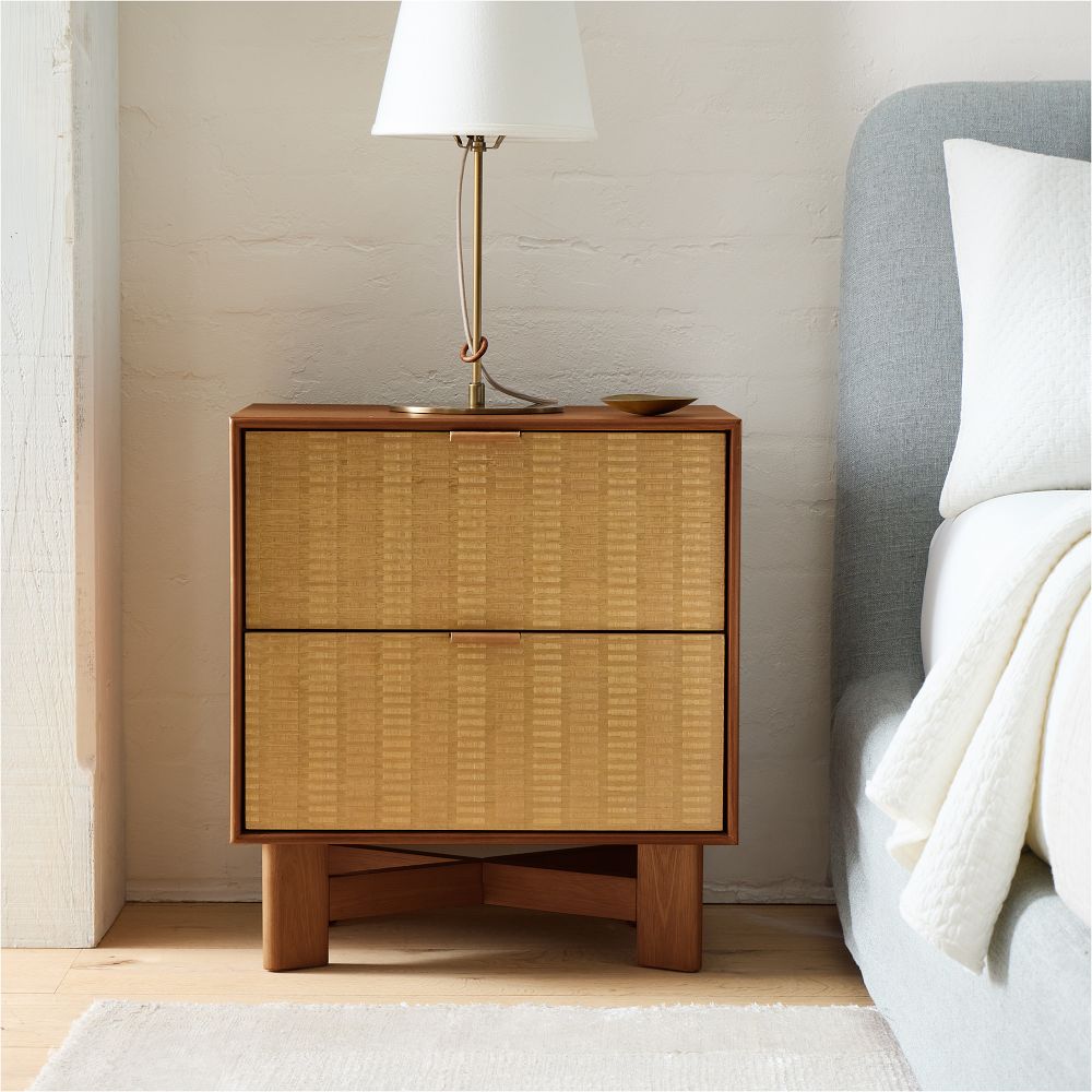 Herman Basket Woven Veneer Nightstand (22") by West Elm