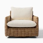 Westport Wicker Outdoor Slim Swivel Chair w/ Kos Side Table (18")