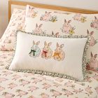 Pink Chicken Bunny Lumbar Pillow Cover