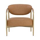 Ximena Vegan Leather Lounge Arm Chair