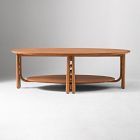 Pierce &amp; Ward Oval Wood Coffee Table (50")
