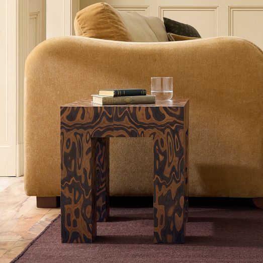 Pierce & Ward Novelty Burl Side Table (16") by West Elm