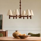 Pierce &amp; Ward 6-Light Wood Chandelier (32")
