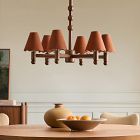 Pierce &amp; Ward 6-Light Wood Chandelier (32")