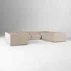 Telluride Aluminum Outdoor 6-Piece U-Shaped Sectional Protective Cover, Raincover Brown