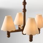 Pierce &amp; Ward 4-Light Wood Chandelier (22")