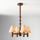 Pierce &amp; Ward 4-Light Wood Chandelier (22")