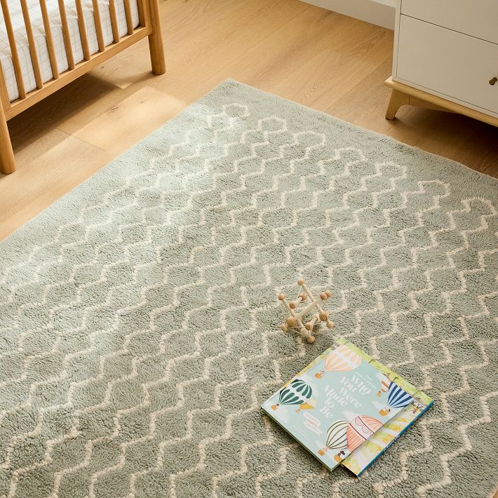 west elm 大判ラグ Zig Zag Washable Rug, Wool, 0.4
