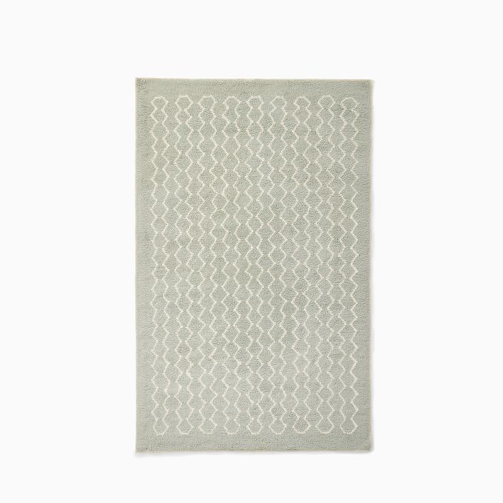 west elm 大判ラグ Zig Zag Washable Rug, Wool, 0.4