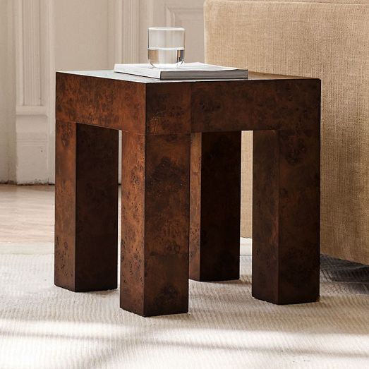 Parsons Burl Side Table (16") by West Elm
