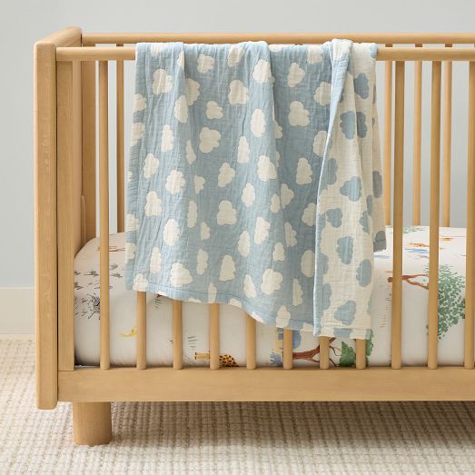 Reversible Gauze Cloud Baby Blanket by West Elm