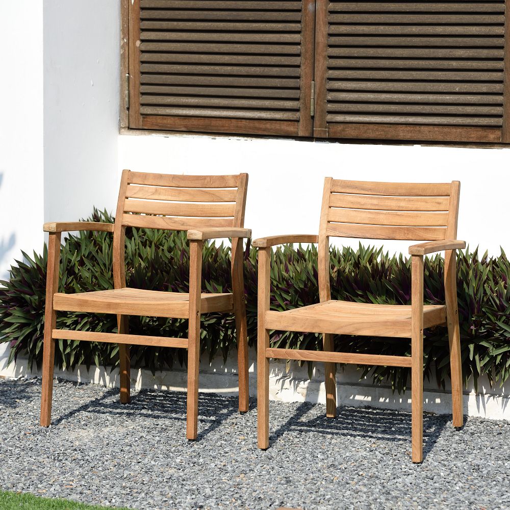 Orelien Teak Outdoor Dining Chairs (Set of 2) by West Elm