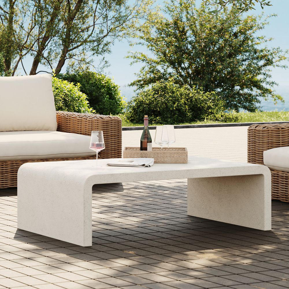 Syros Indoor/Outdoor Waterfall Coffee Table (44") by West Elm