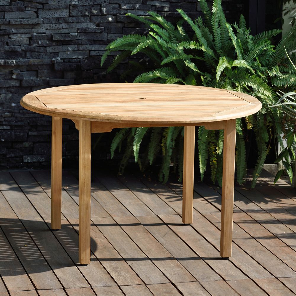 Orelien Teak Outdoor Round Dining Table (47") by West Elm