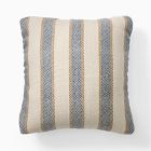 Blue Striped Plaid Outdoor Pillow Set