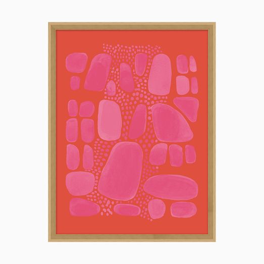 Pink Stones Framed Wall Art by West Elm