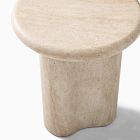 Menorca Faux Travertine Outdoor Side Table (18")