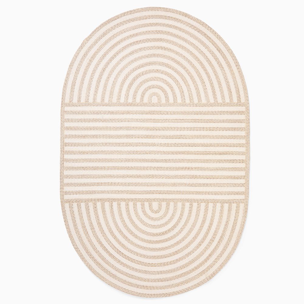 Striped Oblong Outdoor Performance Rug by West Elm