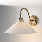 Open Box: Roslyn Outdoor Sconce (14") - Champagne Bronze, Milk Glass