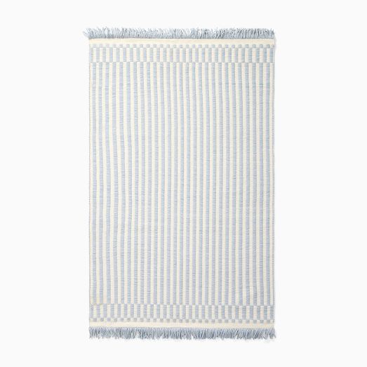 Woven Stripe Wool Rug by West Elm