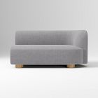 Open Box: Laurent Right Arm 2 Seater Sofa - Performance Distressed Velvet Storm Gray, Blonde