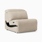 Open Box: Leo Motion Reclining Armless Single - Performance Washed Canvas Sand