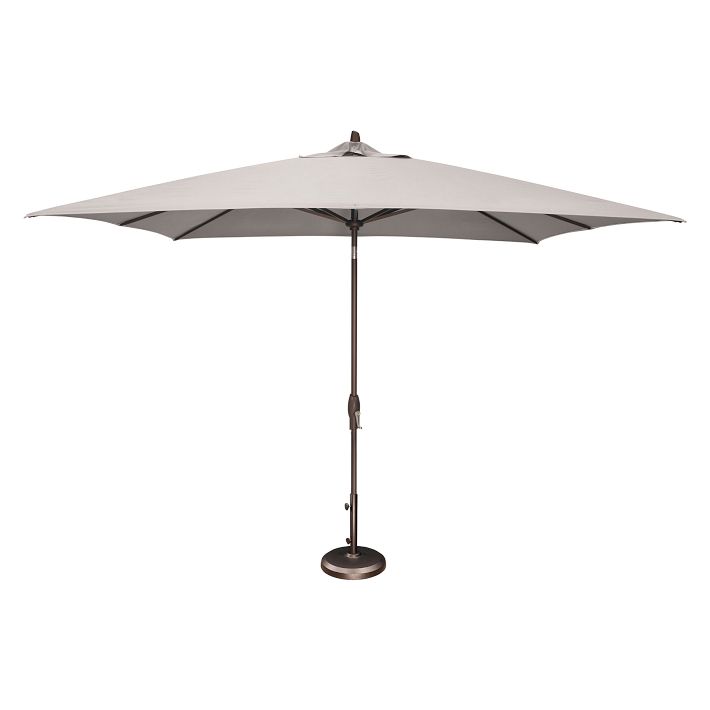 8x10 foot oblong patio umbrella Rectangular Enjoy the outdoors under the shade of this wonderful rectangular patio umbrella.Covering a wide area with its easy crank lift design Caspian 8-ft x 10-ft Rectangular